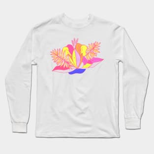 Flower and leaves tropical Long Sleeve T-Shirt